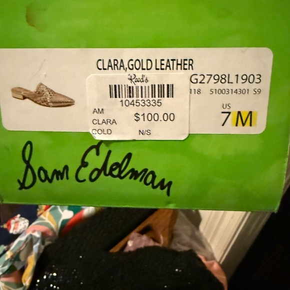 NWT Sam Edelman Tan and Gold Woven Flats - Picture 3 of 7